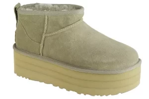 UGG Classic Ultra Mini Platform 1135092-SDC, Damskie, Zielone, buty zimowe, skóra zamszowa, rozmiar: 37