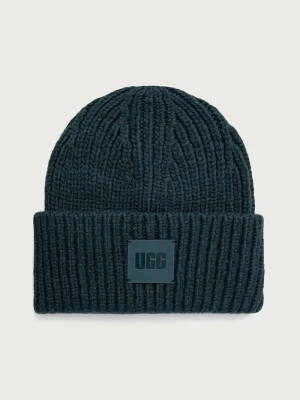 UGG czapka beanie damska z dodatkiem wełny zielony
