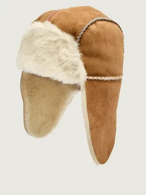 UGG Czapka | shearling | zamsz | z dodatkiem wełny