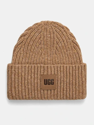 UGG czapka beanie z dodatkiem wełny damska