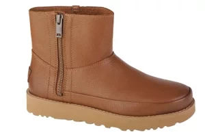 UGG Deconstructed Mini Zip 1123571-CHE, Damskie, Brązowe, buty zimowe, skóra licowa, rozmiar: 36