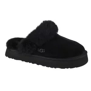 UGG Disquette Slippers 1122550-BLK, Damskie, Czarne, Kapcie, skóra zamszowa, rozmiar: 38