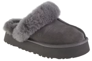 UGG Disquette Slippers 1122550-CHRC, Damskie, Szare, kapcie, skóra zamszowa, rozmiar: 36