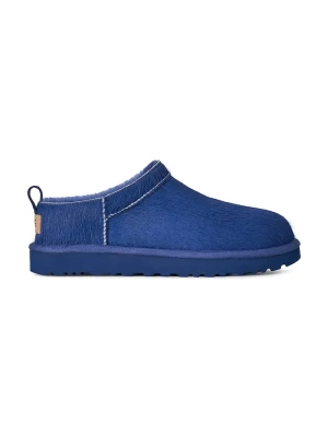 UGG kapcie damskie skórzane W Classic Micro Calf Hair niebieski