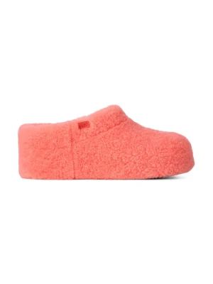UGG kapcie damskie W Enwrap Fluffed Clog pomarańczowy
