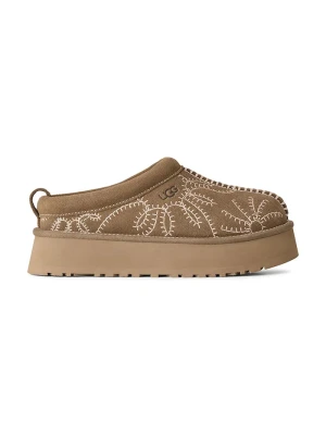UGG kapcie damskie zamszowe W Tazz Botanic brązowy