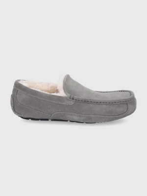 UGG Kapcie skórzane Ascot kolor szary 1101110-GREY
