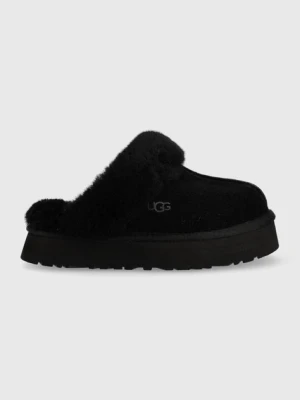 Zdjęcie produktu UGG kapcie skórzane Disquette kolor czarny 1122550.BLK