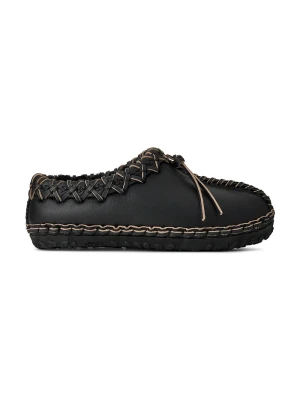UGG kapcie skórzane W Tasman Albite czarny