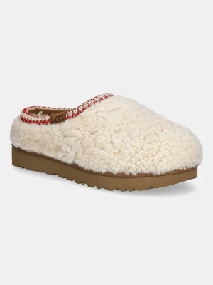 UGG kapcie Tasman Maxi Curly kolor beżowy 1158356-NAT