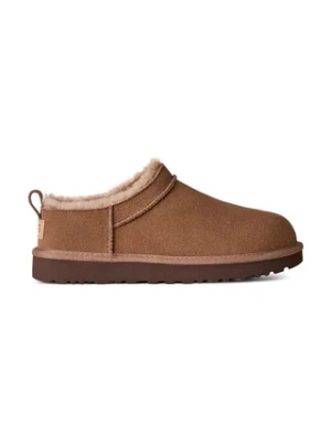 UGG kapcie zamszowe Classic Micro kolor brązowy 1173891.RYK