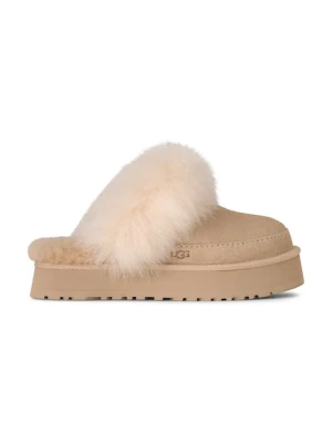 UGG kapcie zamszowe Disquette Chalet kolor beżowy 1173930.SNDCS