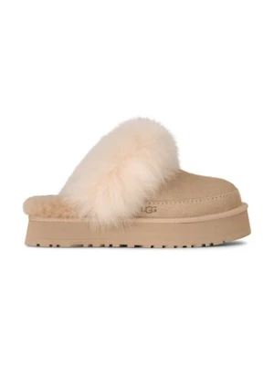 UGG kapcie zamszowe Disquette Chalet kolor beżowy 1173930.SNDCS