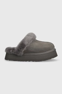 UGG kapcie zamszowe Disquette kolor szary 1122550