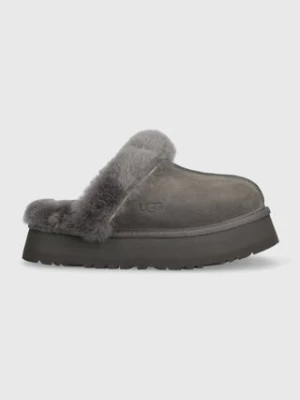 UGG kapcie zamszowe Disquette kolor szary 1122550