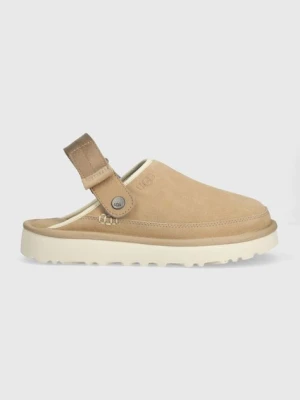 UGG kapcie zamszowe Goldencoast Clog kolor beżowy 1142172