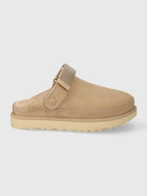 UGG kapcie zamszowe Goldenstar Clog kolor beżowy 1138252