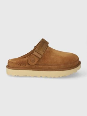 UGG kapcie zamszowe Goldenstar Clog kolor brązowy 1138252