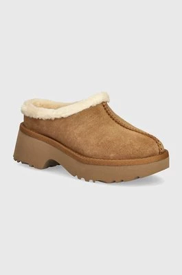 UGG kapcie zamszowe New Heights Cozy Clog kolor brązowy 1162510-CHE