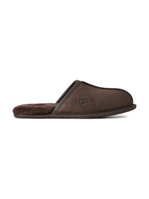 UGG kapcie zamszowe Scuff Leather Distressed kolor brązowy 1171294.DDC