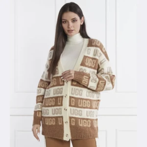 UGG Kardigan GRAPHIC LOGO | Oversize fit | z dodatkiem wełny