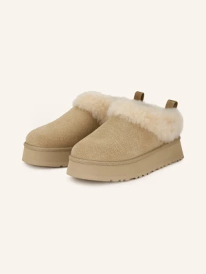 Ugg Klapki Mules Na Platformie Tazzelle beige
