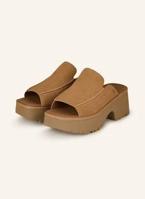 Ugg Klapki Na Platformie braun