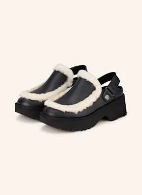 Ugg Klapki Na Platformie Esmee Ze Sztucznym Futrem schwarz