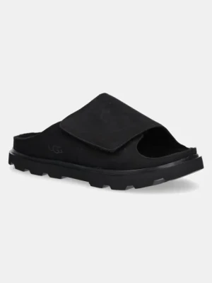 UGG klapki nubukowe Solano Slide męskie kolor czarny 1167651-BLK