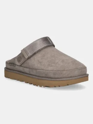 UGG klapki zamszowe Goldenstar Clog damskie kolor brązowy 1138252.SKP