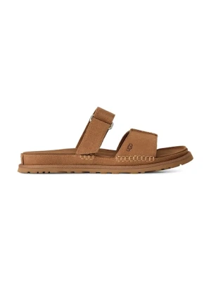 UGG klapki zamszowe W Goldengaze Slide brązowy