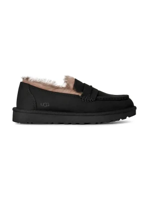 UGG loafersy damskie nubukowe W Ellis Nubuck Loafer czarny