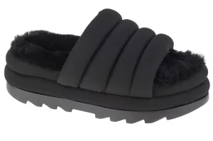 UGG Maxi Slide 1126377-BLK, Damskie, Czarne, kapcie, tkanina, rozmiar: 37