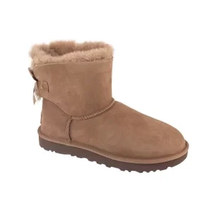UGG Mini Bailey Bow II 1016501-RYK, Damskie, Brązowe, buty zimowe, skóra zamszowa, rozmiar: 37