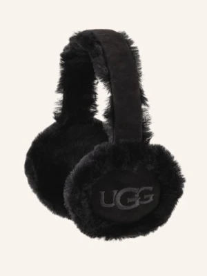 Ugg Nauszniki Z Prawdziwym Futrem schwarz
