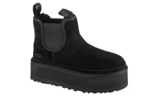 UGG Neumel Platform Chelsea 1134526-BLK, Damskie, Czarne, śniegowce, skóra zamszowa, rozmiar: 38