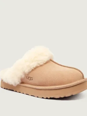 UGG Obuwie domowe DISQUETTE | shearling | z dodatkiem wełny | zamsz