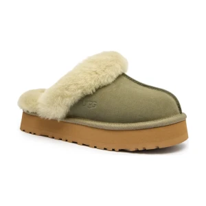UGG Obuwie domowe DISQUETTE | shearling | zamsz | z dodatkiem wełny
