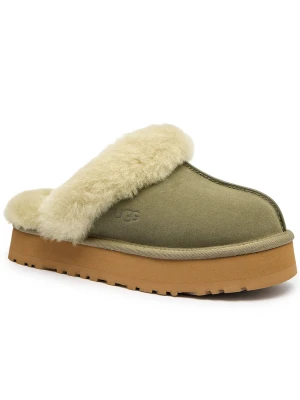 UGG Obuwie domowe DISQUETTE | shearling | zamsz | z dodatkiem wełny