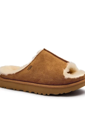 UGG Obuwie domowe Greenport | z dodatkiem wełny | shearling | zamsz brązowy