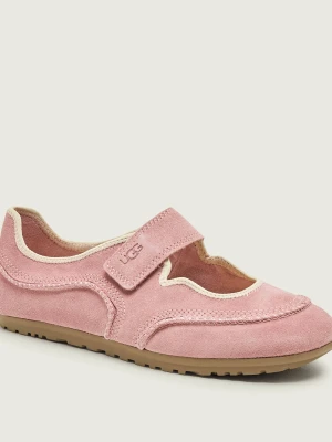 UGG Ocieplane baleriny W Quill Mary Jane | zamsz różowy