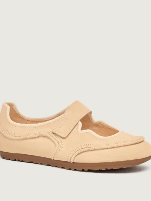 UGG Ocieplane baleriny W Quill Mary Jane | zamsz | z dodatkiem wełny beżowy
