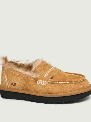 UGG Ocieplane loafersy ELLIS | shearling | zamsz | z dodatkiem wełny