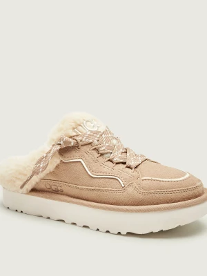 UGG Ocieplane Mule Lowmel | shearling | zamsz | z dodatkiem wełny beżowy