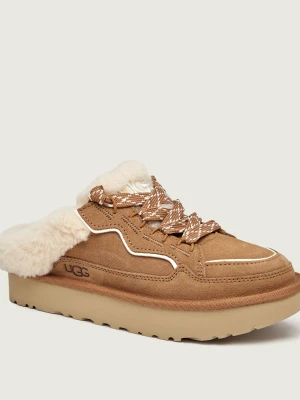 UGG Ocieplane Mule Lowmel | shearling | zamsz | z dodatkiem wełny brązowy