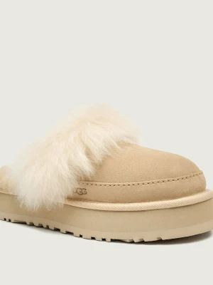 UGG Ocieplane mule W DISQUETTE CHALET| shearling | zamsz | z dodatkiem wełny