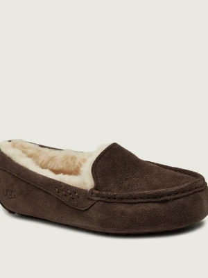 UGG Ocieplane obuwie domowe Ansley | shearling | zamsz | z dodatkiem wełny brązowy