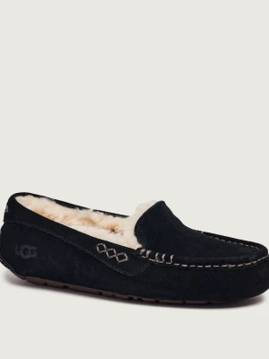UGG Ocieplane obuwie domowe Ansley | shearling | zamsz | z dodatkiem wełny czarny