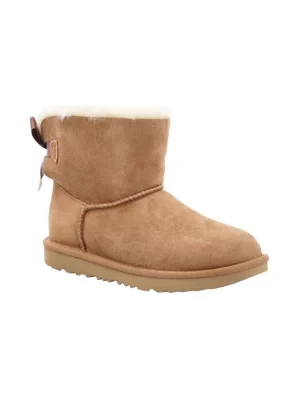 UGG Ocieplane śniegowce K MINI BAILEY BOW II | z dodatkiem skóry