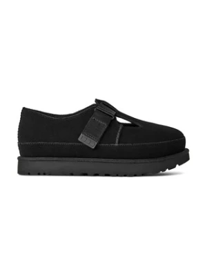 UGG półbuty zamszowe Goldenstar Mary Jane damskie kolor czarny na platformie 1171506.BLK